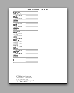 Daily
                      Schedule